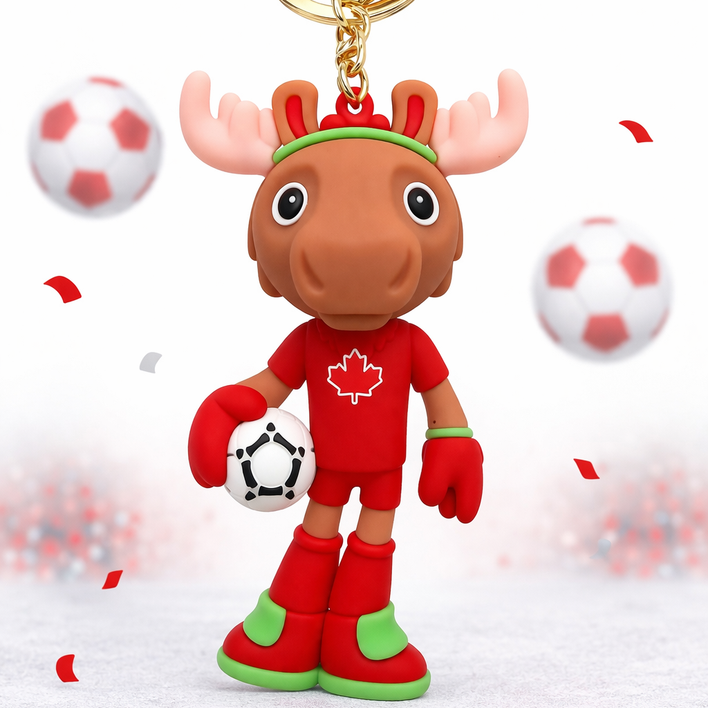 Llavero Selección Canadá Mundial 2026 | Llavero Oficial Canadá Mascota Soccer Coleccionable