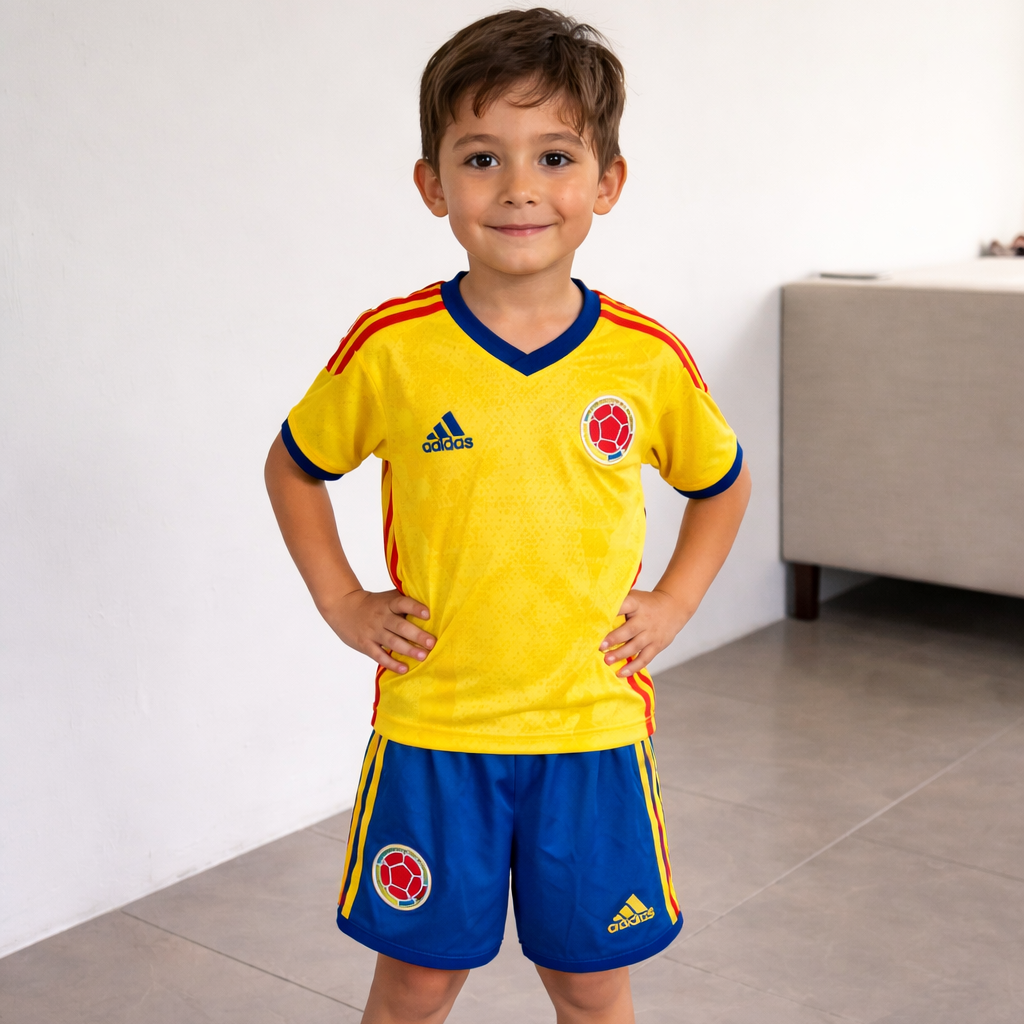 Uniforme Selección Colombia para Niños Mundial 2026 | Envíos a Todo México.